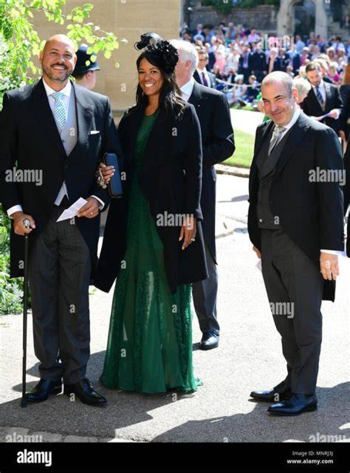 Rick Hoffman (right) arrives at St Chapel at Windsor Castle